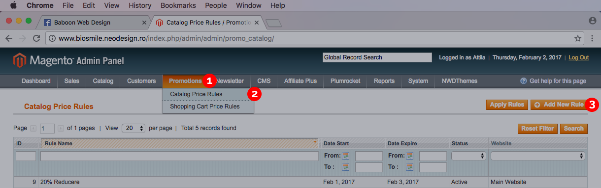 Crearea promotiilor in Magento | Cum setez un discount pentru o categorie?