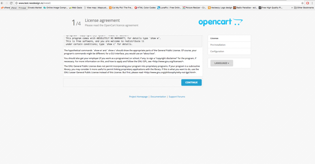 Ghid de instalare Platforma OpenCart